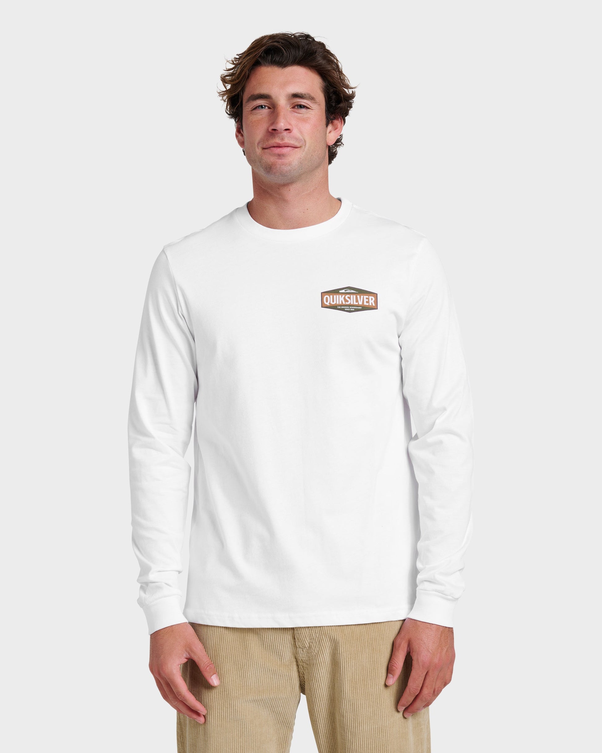 Three Piece Long Sleeve T-shirt - White - Quick Silver