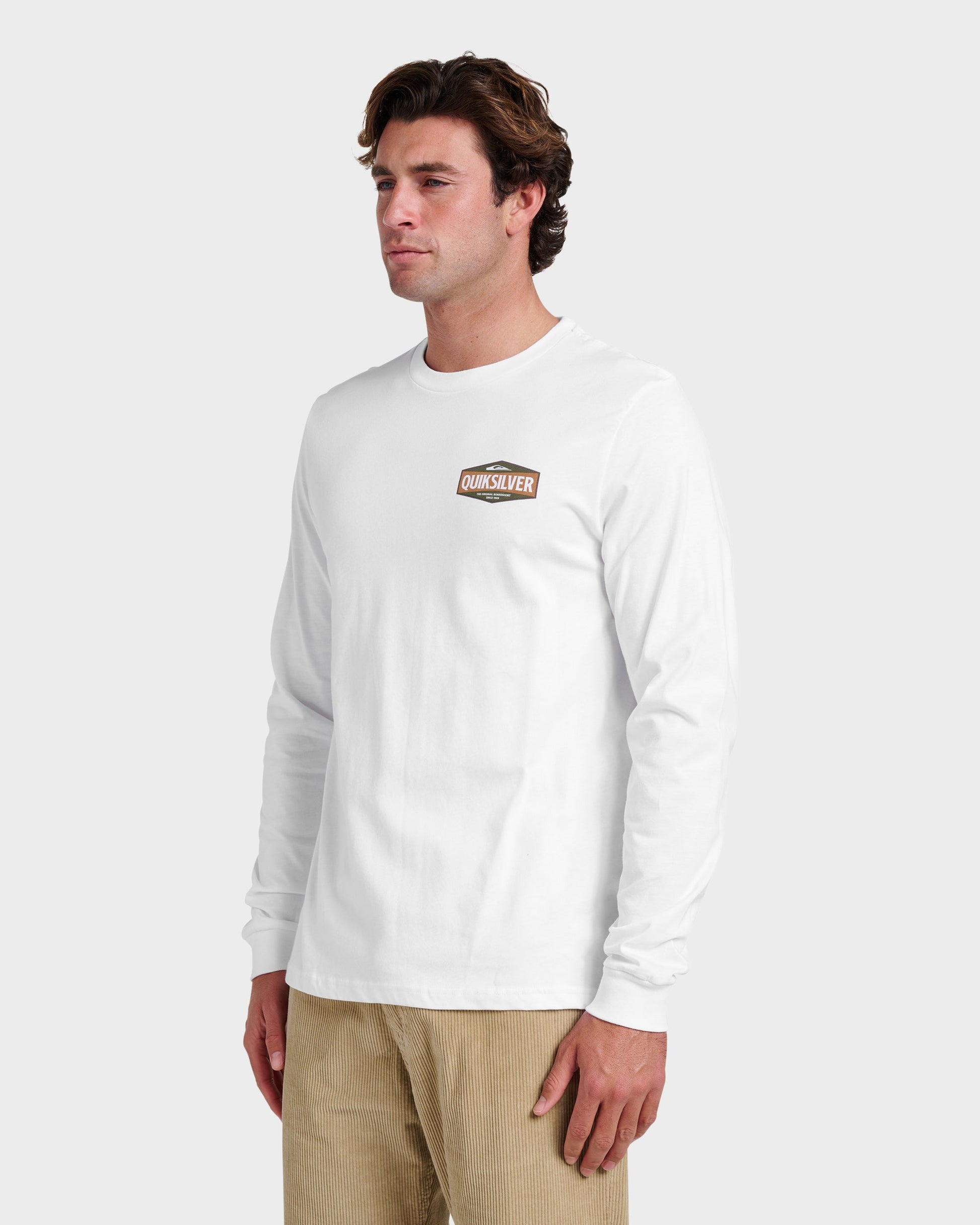 Three Piece Long Sleeve T-shirt - White - Quick Silver