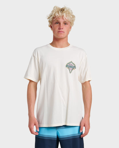 Liberty Spikespigment Dye T-Shirt - Snow White - Quick Silver