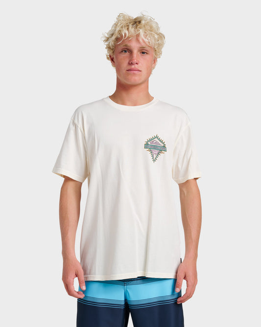 Liberty Spikespigment Dye T-Shirt - Snow White - Quick Silver