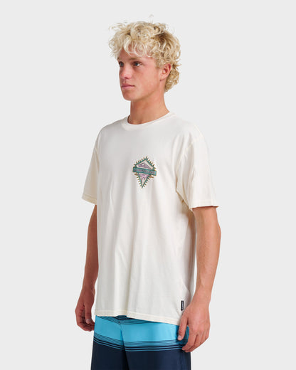 Liberty Spikespigment Dye T-Shirt - Snow White - Quick Silver