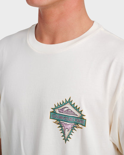 Liberty Spikespigment Dye T-Shirt - Snow White - Quick Silver