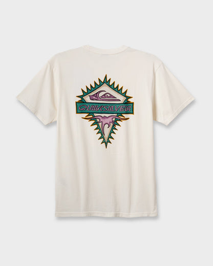 Liberty Spikespigment Dye T-Shirt - Snow White - Quick Silver