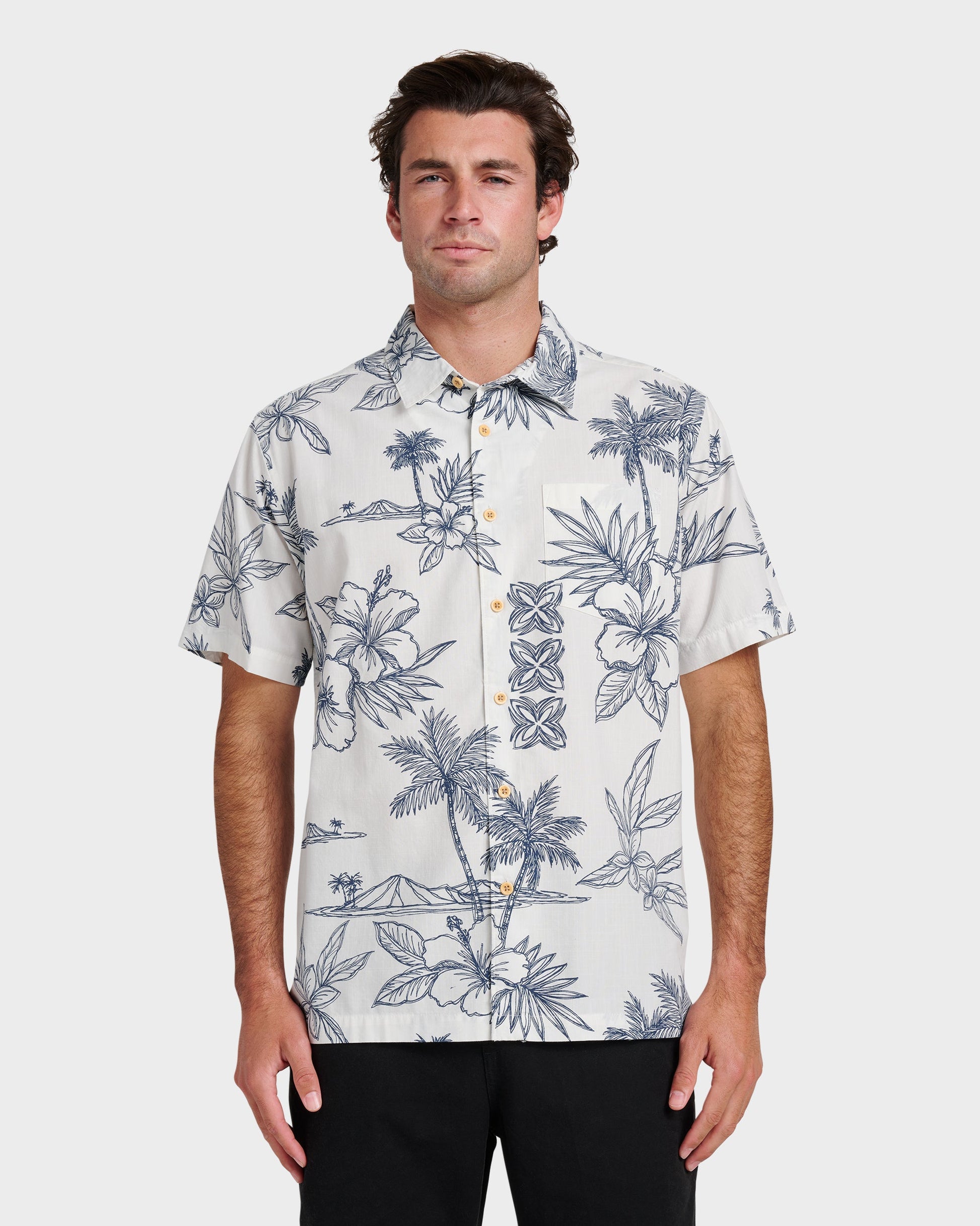 Waterman Scenic Drive Shirt - White - Quick Silver