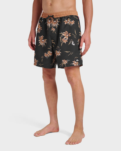 Everyday Coastal Flora 17" Swim Trunks - Black - Quick Silver
