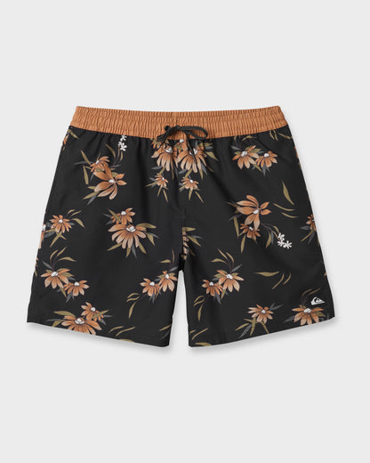 Everyday Coastal Flora 17" Swim Trunks - Black - Quick Silver