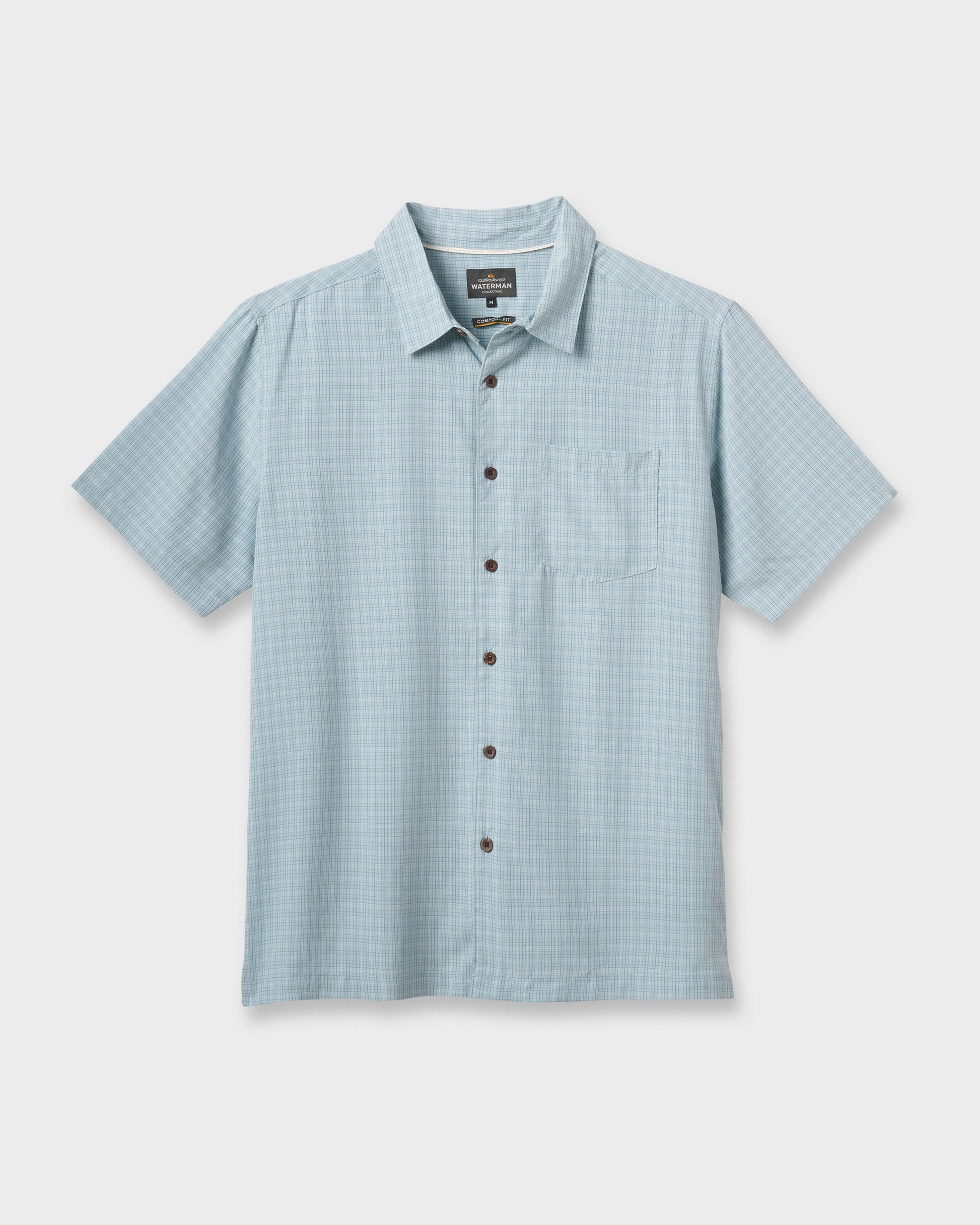 Quick Silver Waterman Checkmate Shirt - Sterling Blue