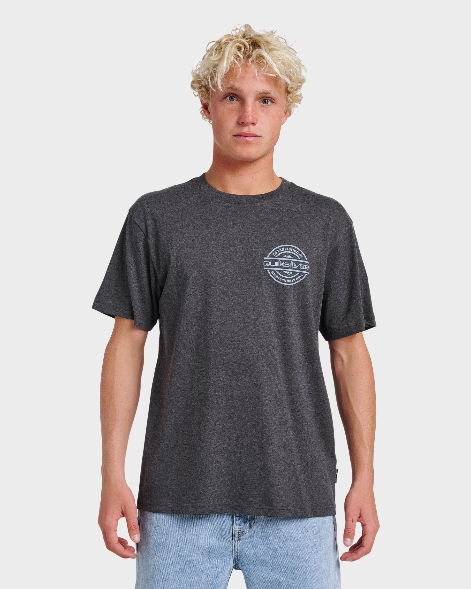 Mirrored Classic T-shirt - Charcoal Heather - Quick Silver