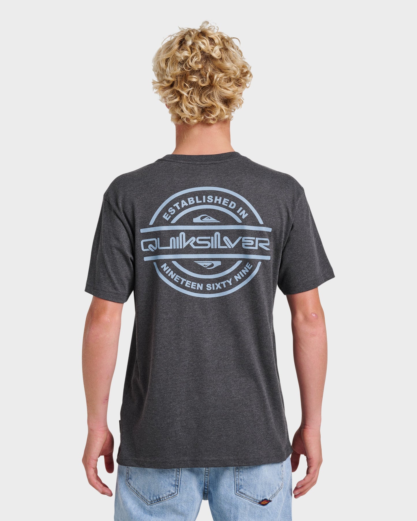Mirrored Classic T-shirt - Charcoal Heather - Quick Silver