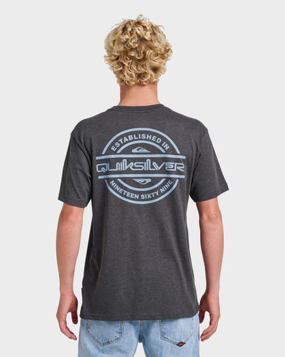 Mirrored Classic T-shirt - Charcoal Heather - Quick Silver