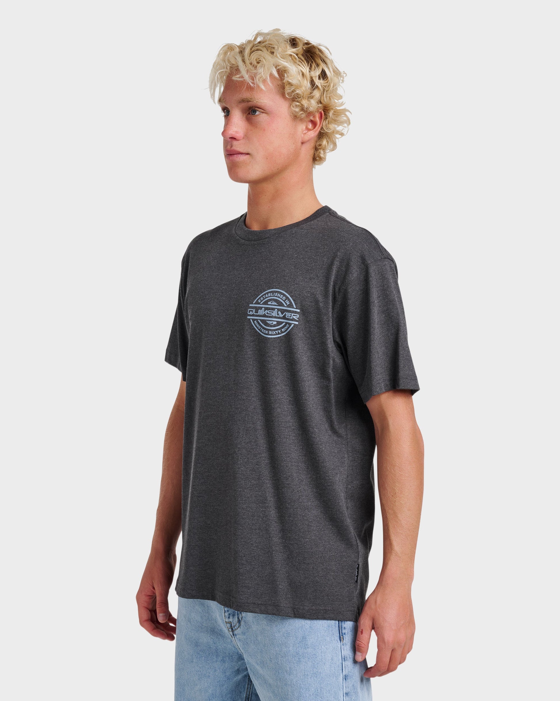 Mirrored Classic T-shirt - Charcoal Heather - Quick Silver