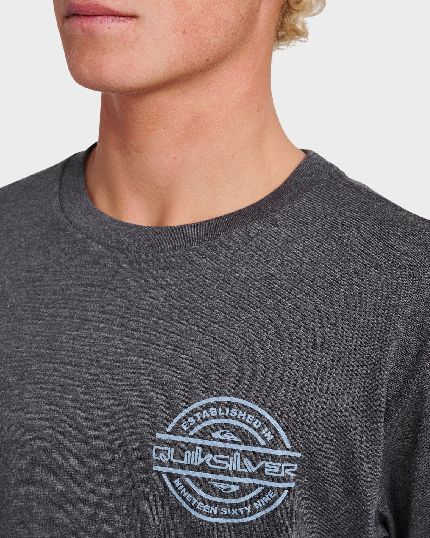 Mirrored Classic T-shirt - Charcoal Heather - Quick Silver