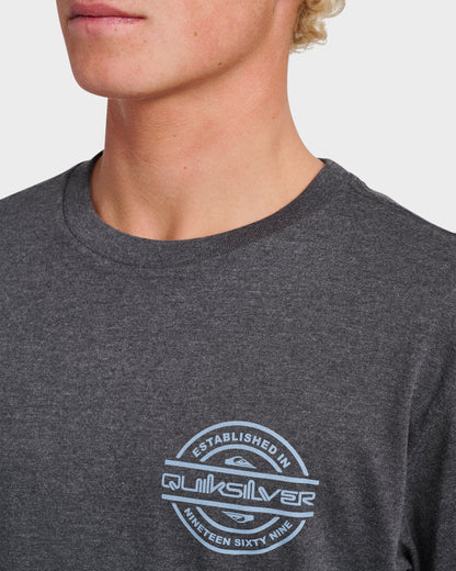 Mirrored Classic T-shirt - Charcoal Heather - Quick Silver