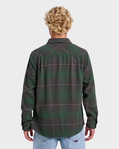 Dna Flannel Shirt - Garden Topiary - Quick Silver