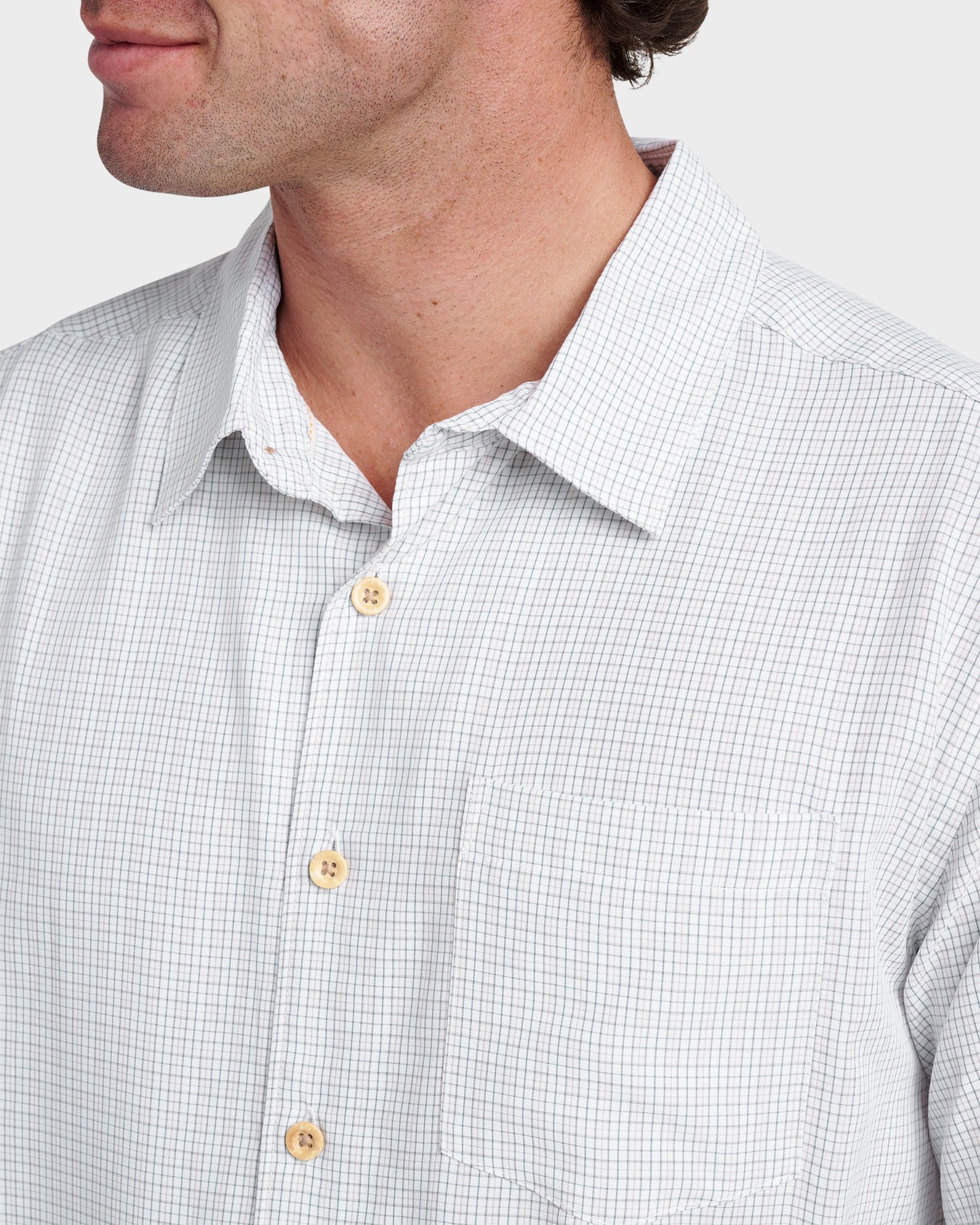 Waterman Checkmate Shirt - White - Quick Silver