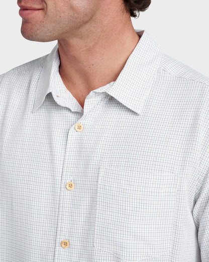 Waterman Checkmate Shirt - White - Quick Silver