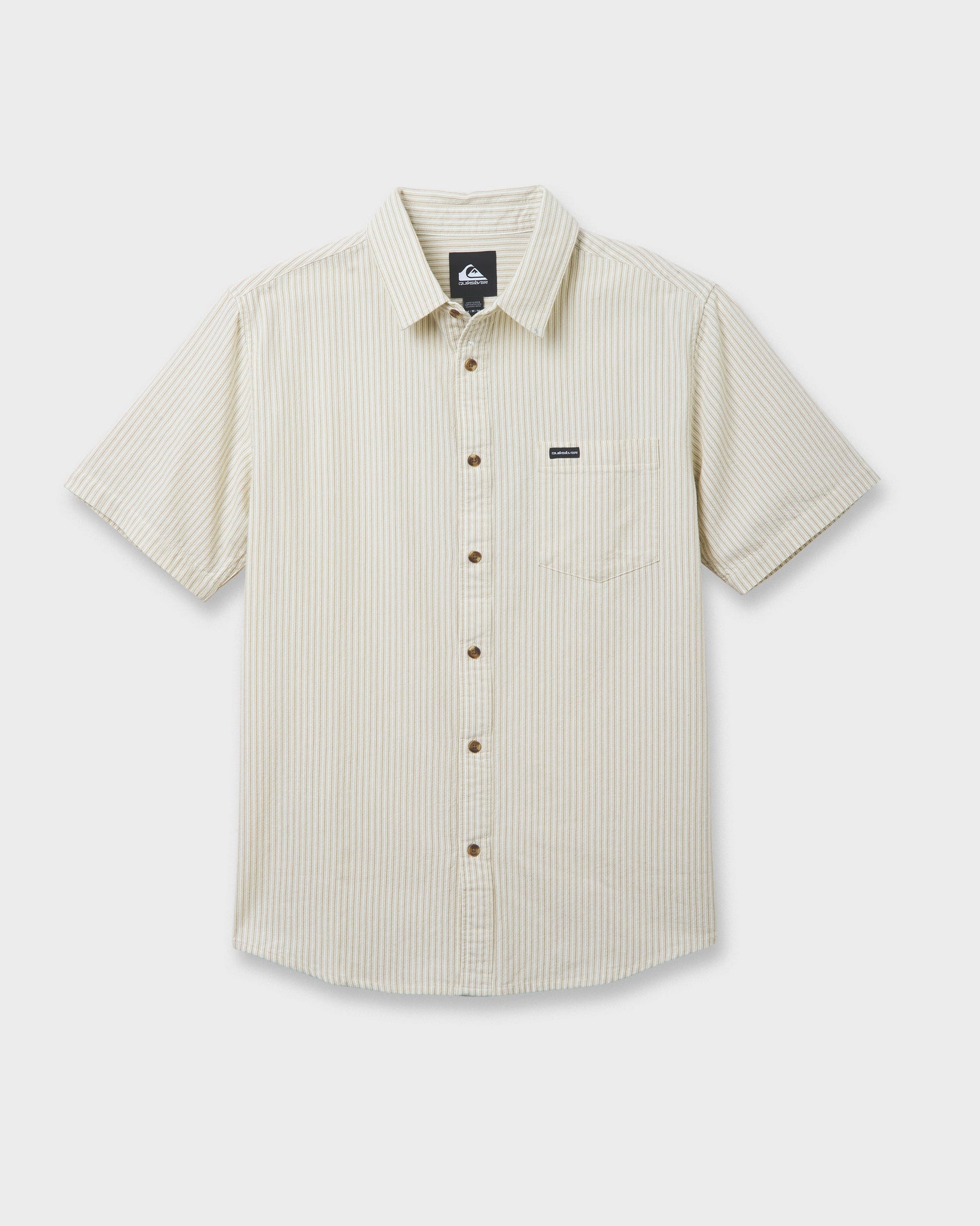 Oxford Stripe Classic Short Sleeve Shirt - Moonstruck - Quick Silver