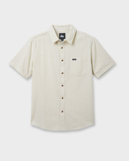 Oxford Stripe Classic Short Sleeve Shirt - Moonstruck - Quick Silver