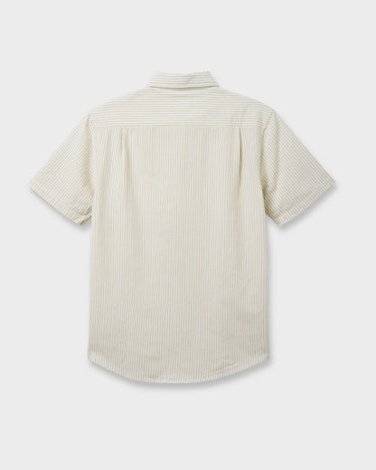 Oxford Stripe Classic Short Sleeve Shirt - Moonstruck - Quick Silver