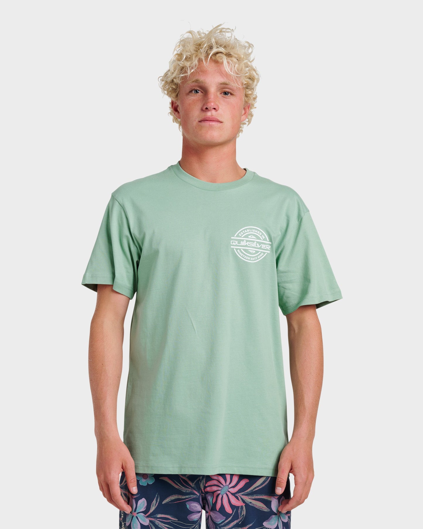 Mirrored Classic T-shirt - Granite Green - Quick Silver