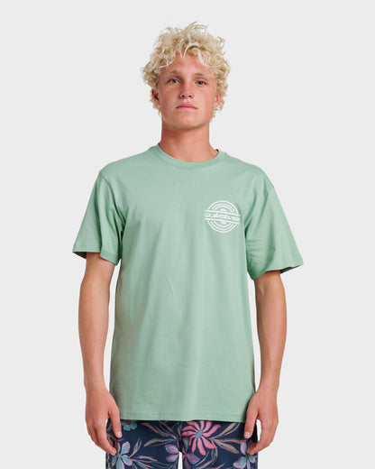 Mirrored Classic T-shirt - Granite Green - Quick Silver