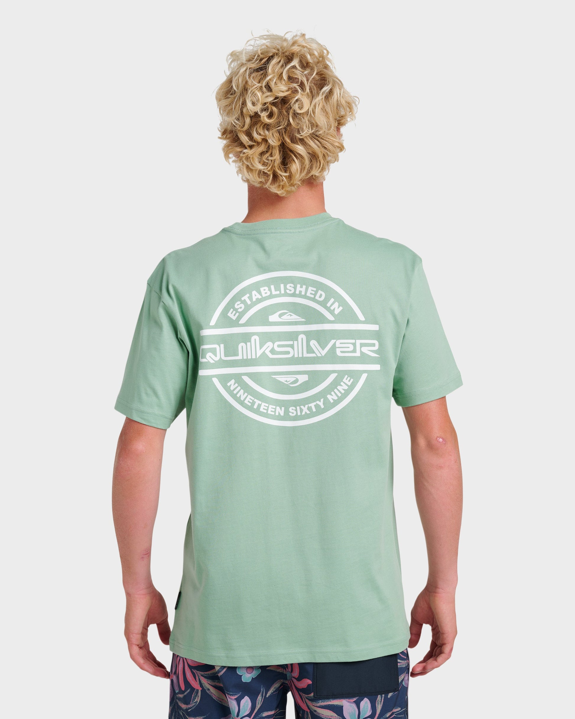 Mirrored Classic T-shirt - Granite Green - Quick Silver