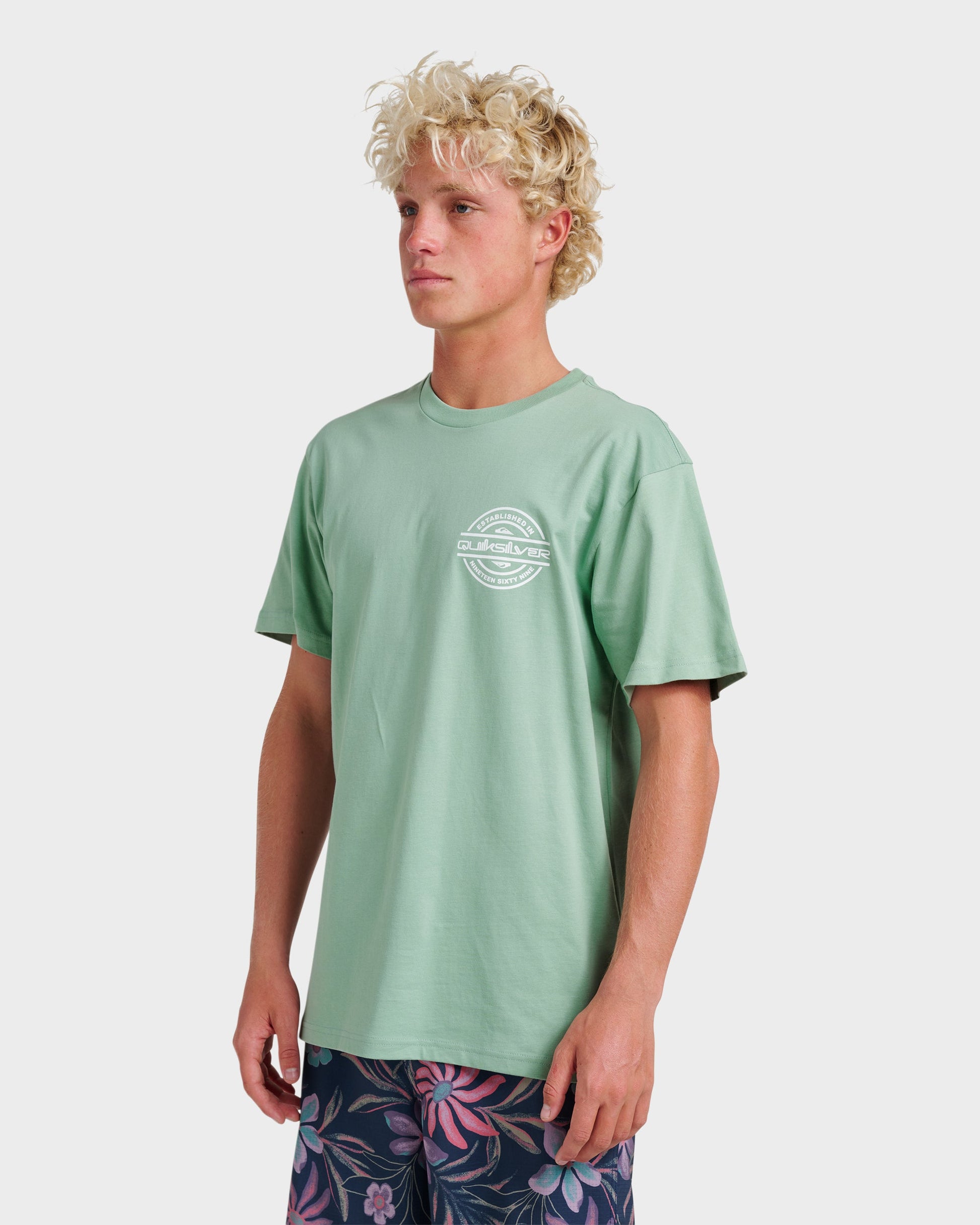 Mirrored Classic T-shirt - Granite Green - Quick Silver