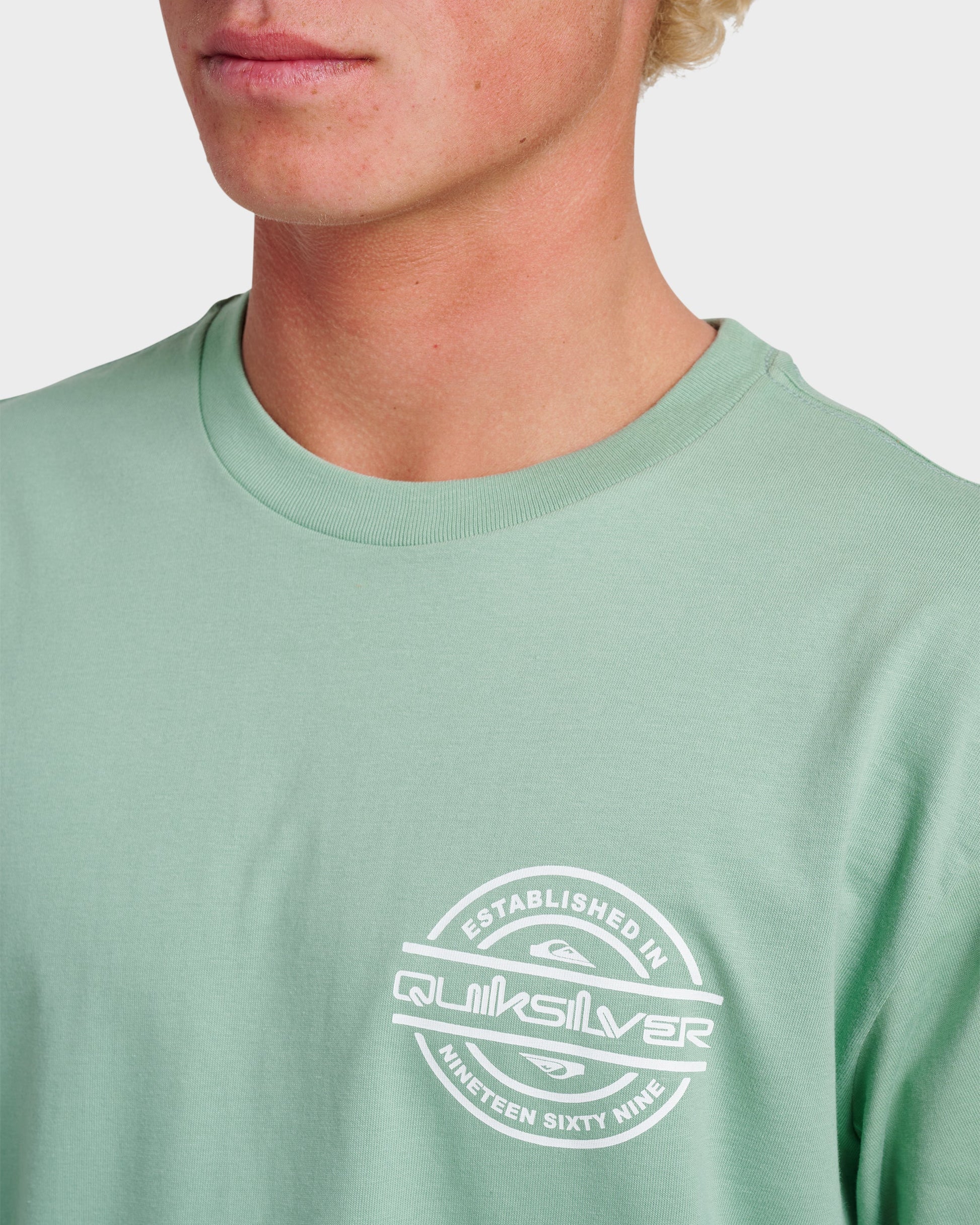Mirrored Classic T-shirt - Granite Green - Quick Silver