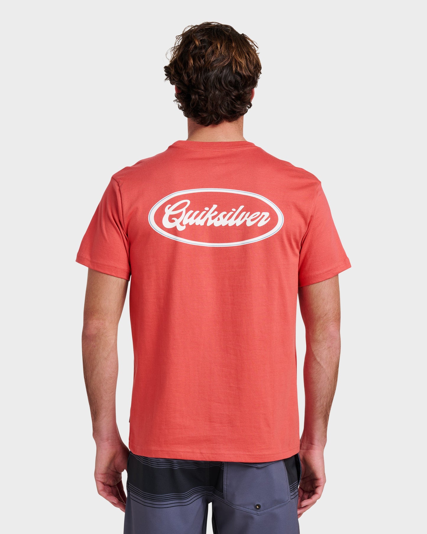 Mechanics Script Classic T-shirt - Mineral Red - Quick Silver
