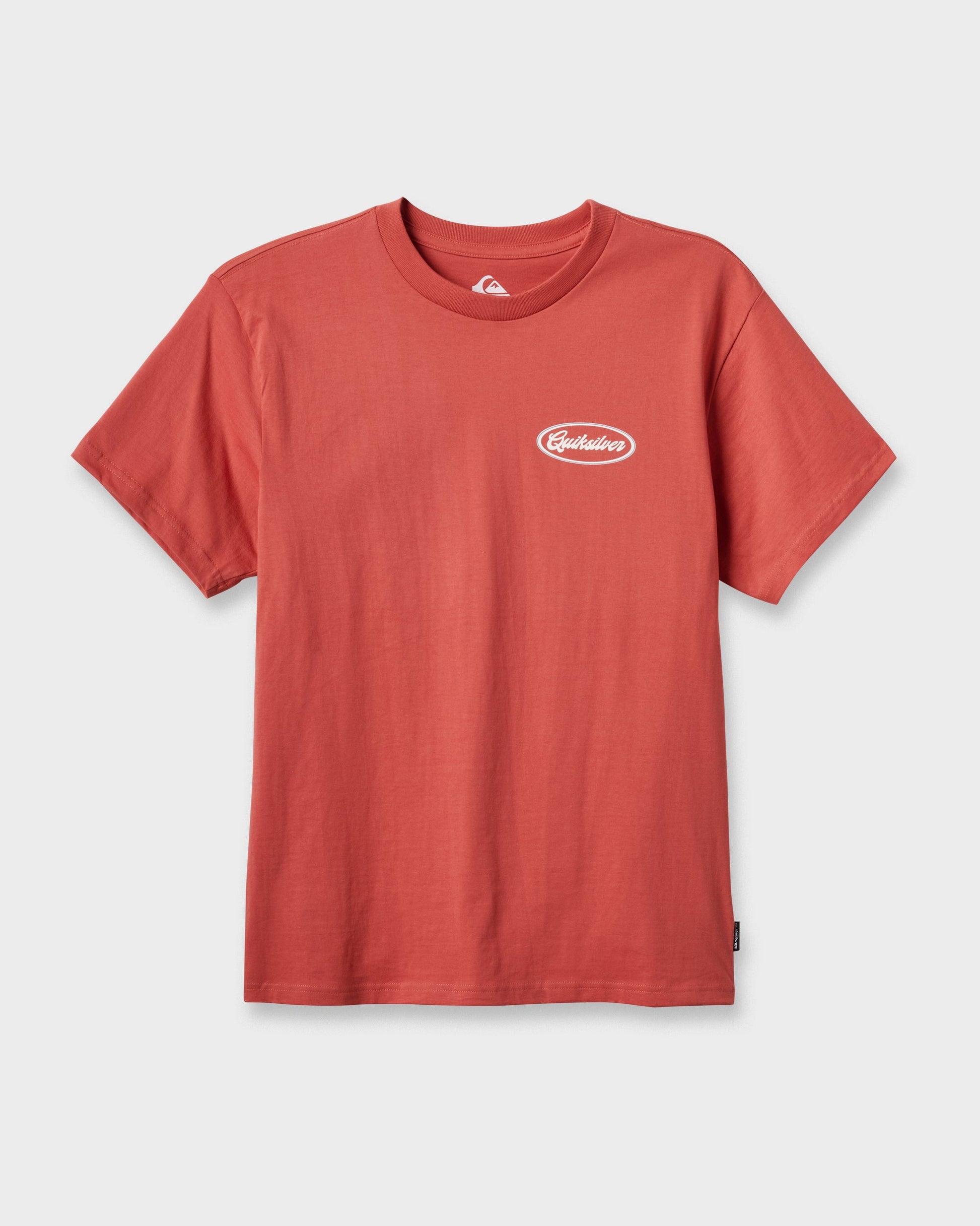 Mechanics Script Classic T-shirt - Mineral Red - Quick Silver