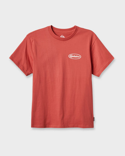 Mechanics Script Classic T-shirt - Mineral Red - Quick Silver