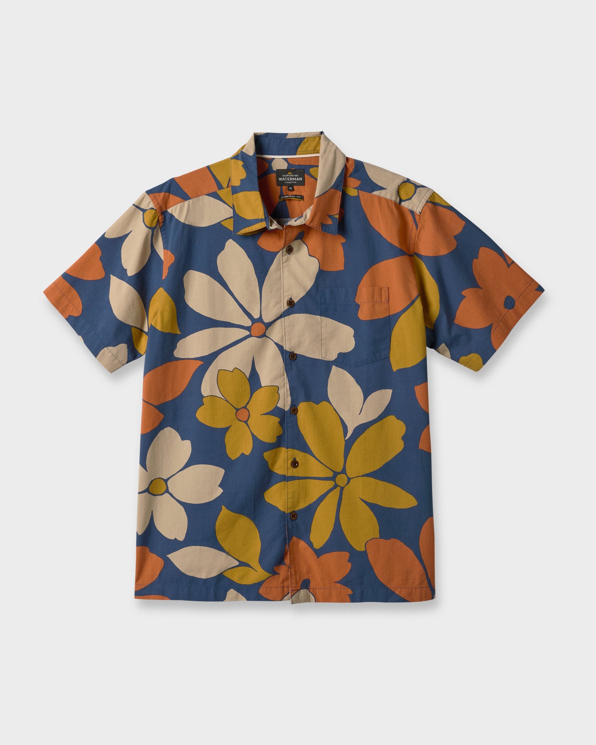 Waterman Flower Power Shirt - Sargasso Sea - Quick Silver