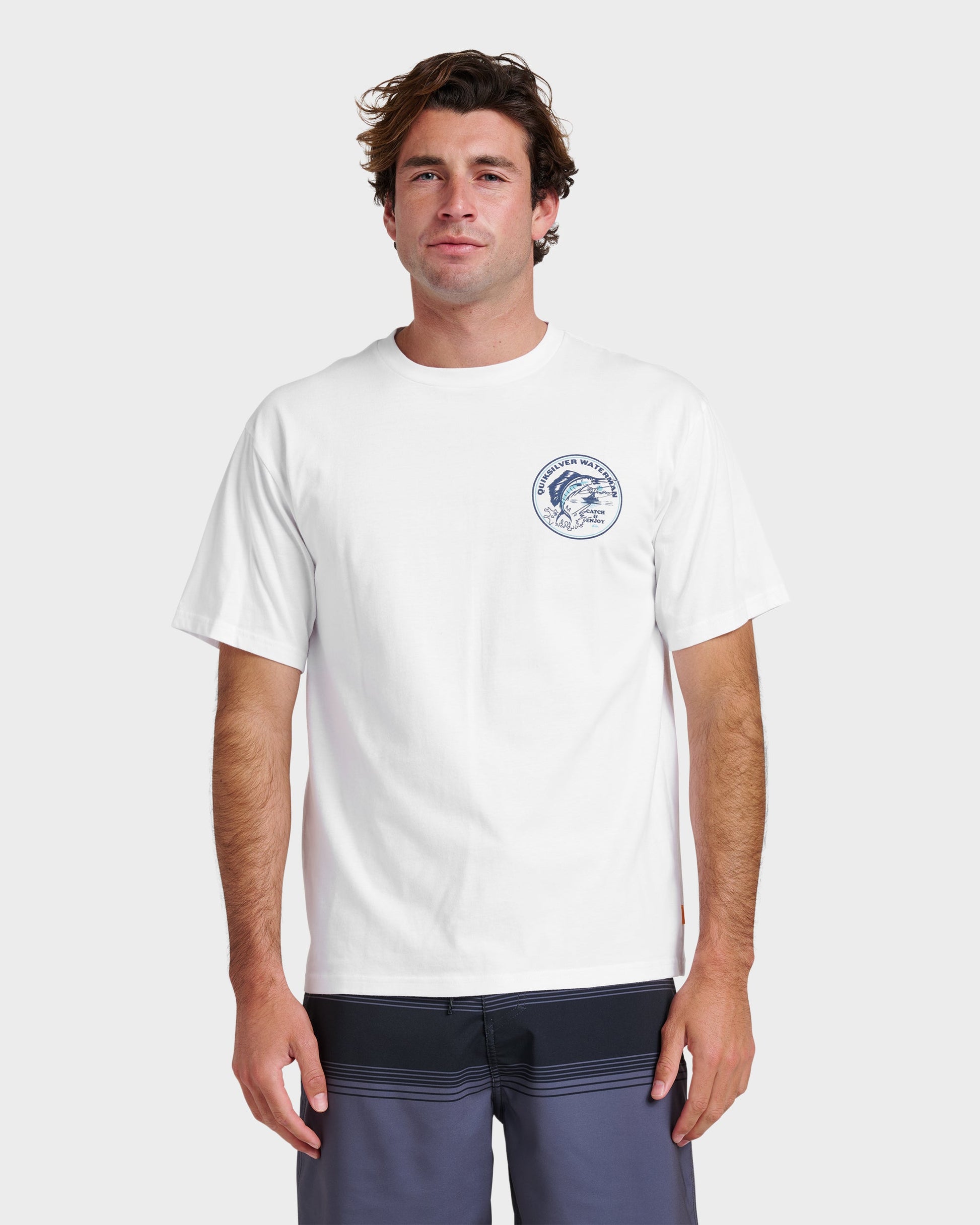 Waterman Catch & Release Classic T-shirt - White - Quick Silver