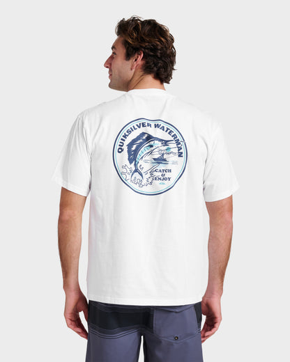 Waterman Catch & Release Classic T-shirt - White - Quick Silver