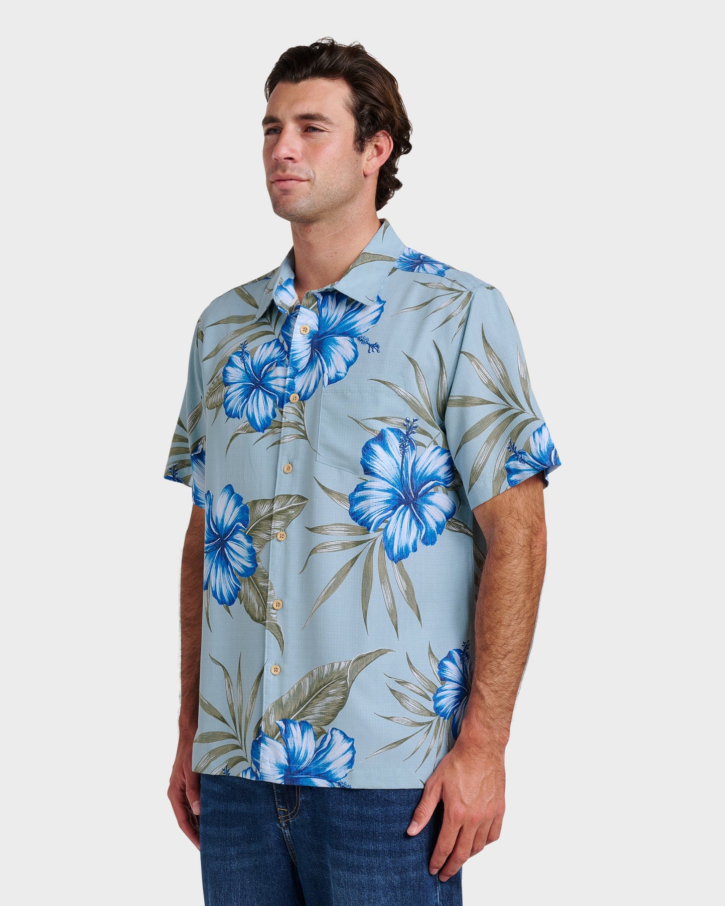 Waterman Tropical Dream Shirt - Sterling Blue - Quick Silver