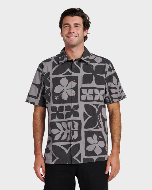 Waterman Tiki Island Shirt - Phantom - Quick Silver
