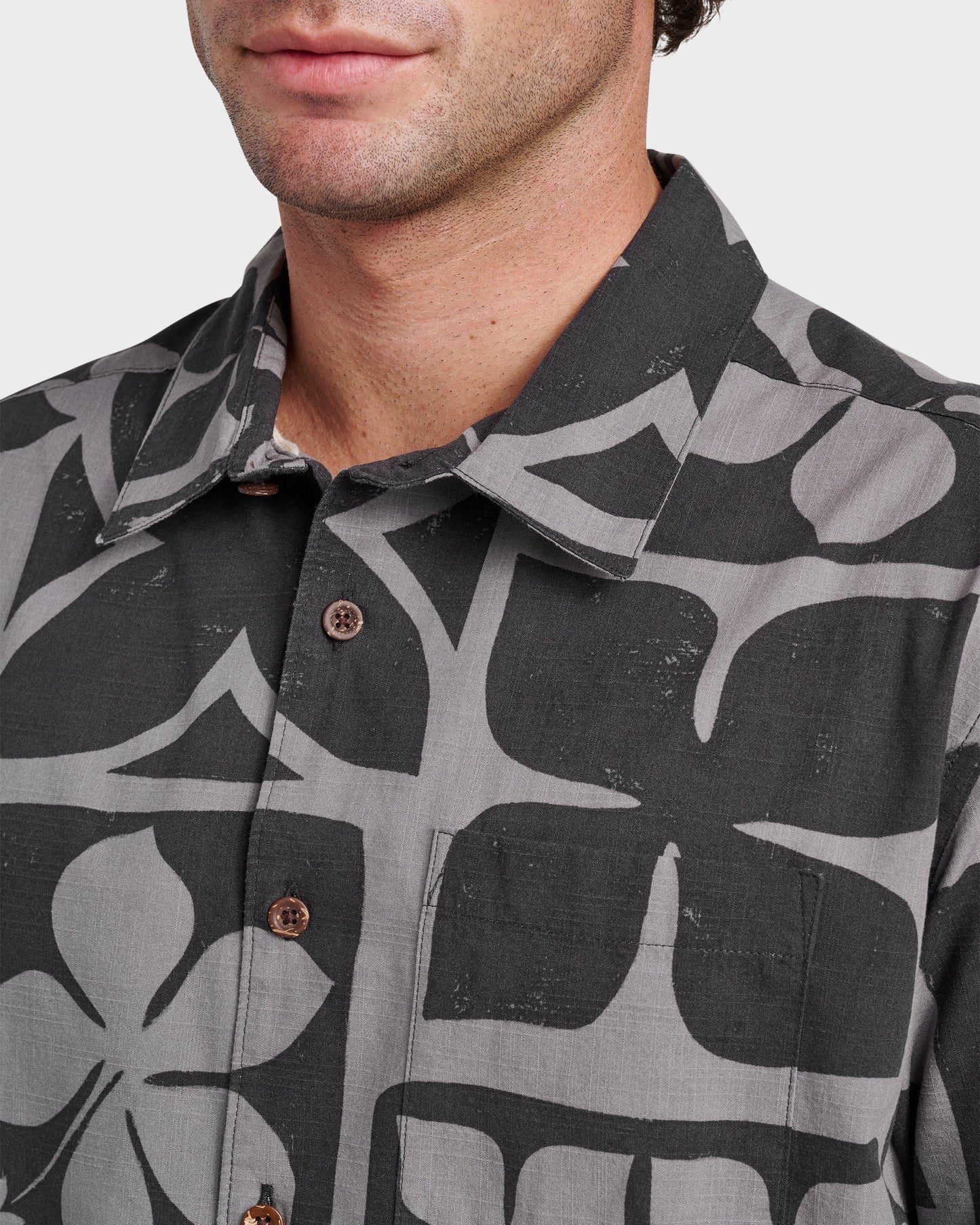 Waterman Tiki Island Shirt - Phantom - Quick Silver