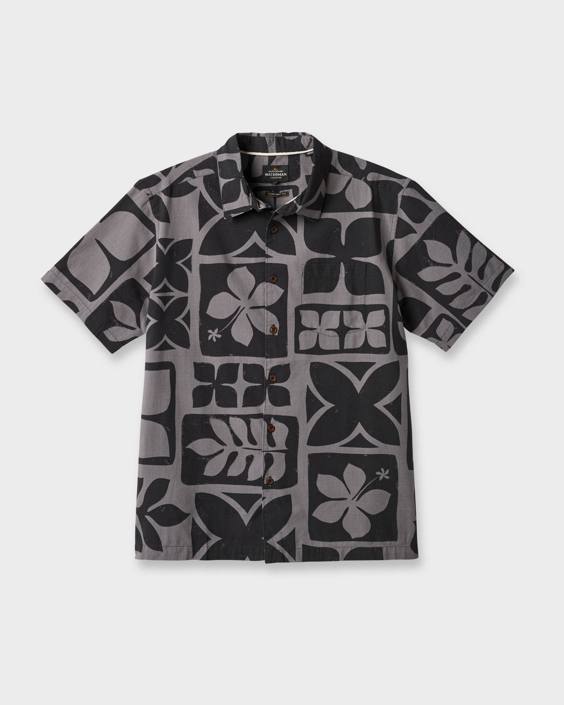 Waterman Tiki Island Shirt - Phantom - Quick Silver