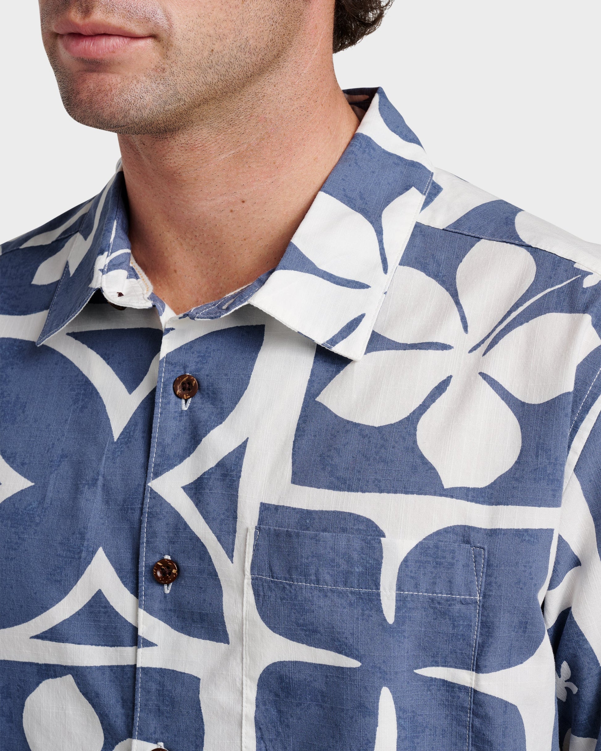 Waterman Tiki Island Shirt - Flint Stone - Quick Silver
