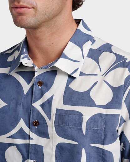 Waterman Tiki Island Shirt - Flint Stone - Quick Silver