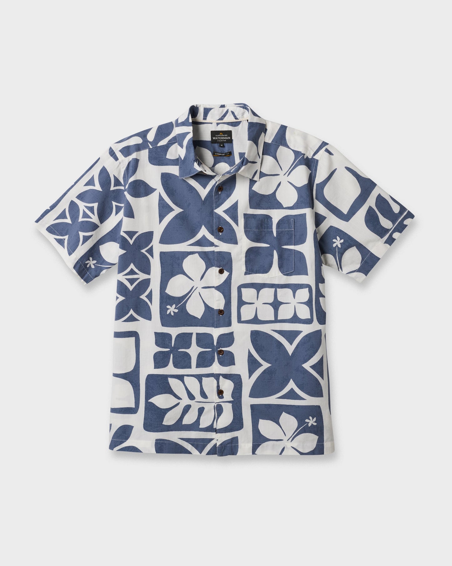 Waterman Tiki Island Shirt - Flint Stone - Quick Silver
