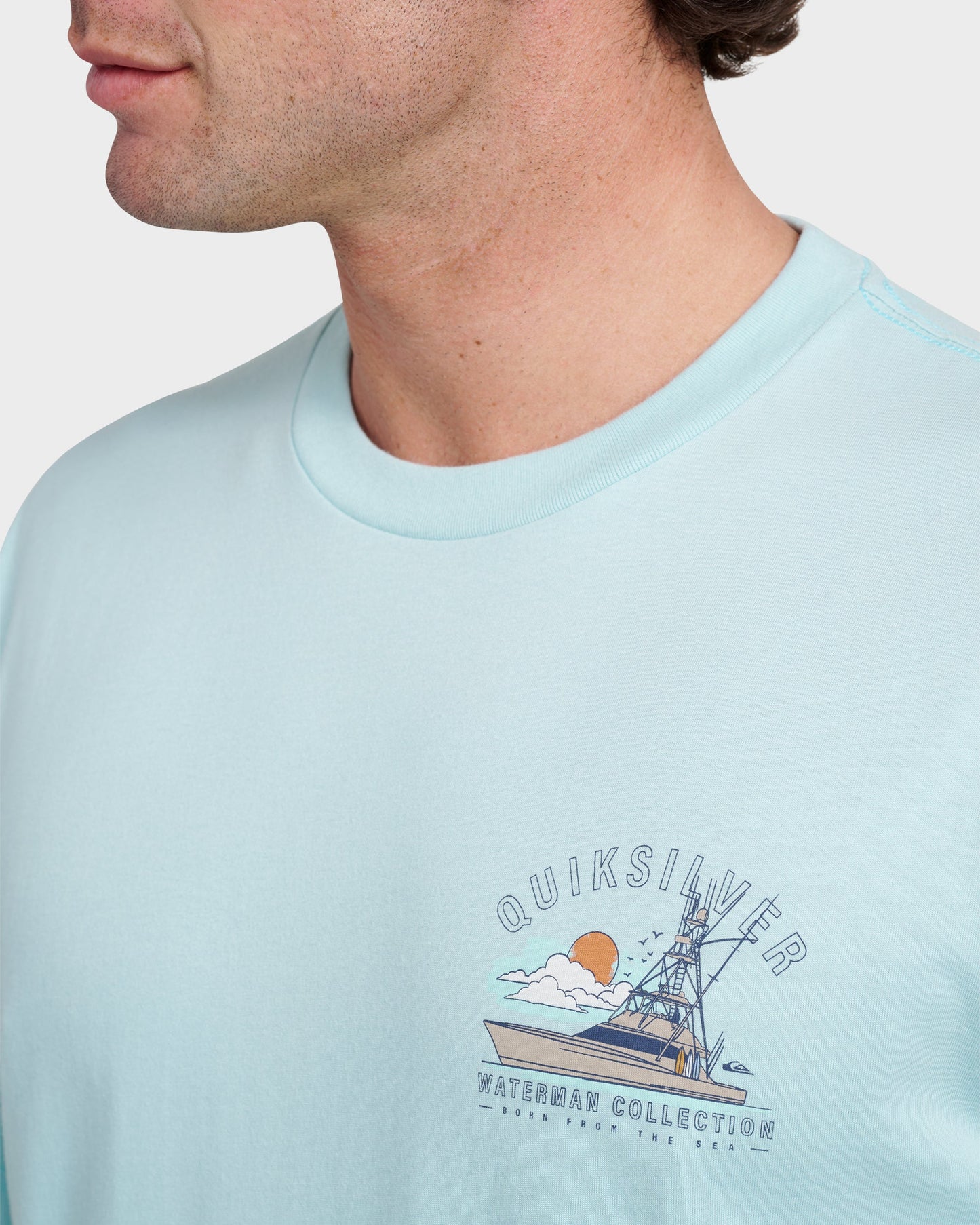 Waterman The Rig Classic T-shirt - Sterling Blue - Quick Silver