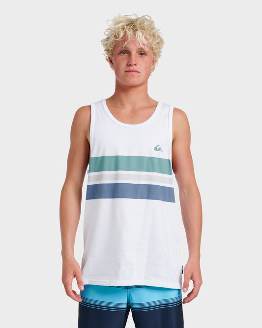 Og Stripe Tank - White - Quick Silver