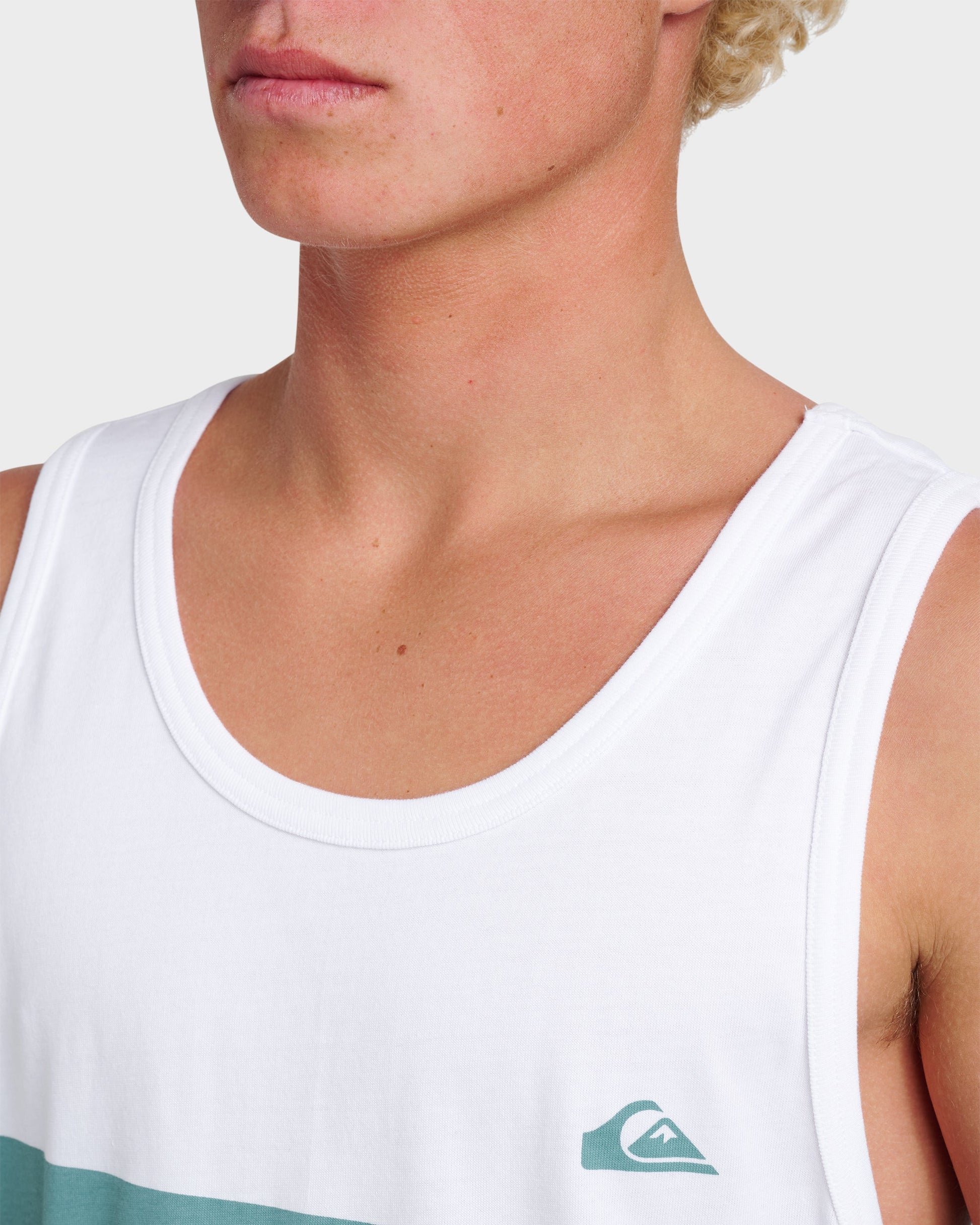Og Stripe Tank - White - Quick Silver