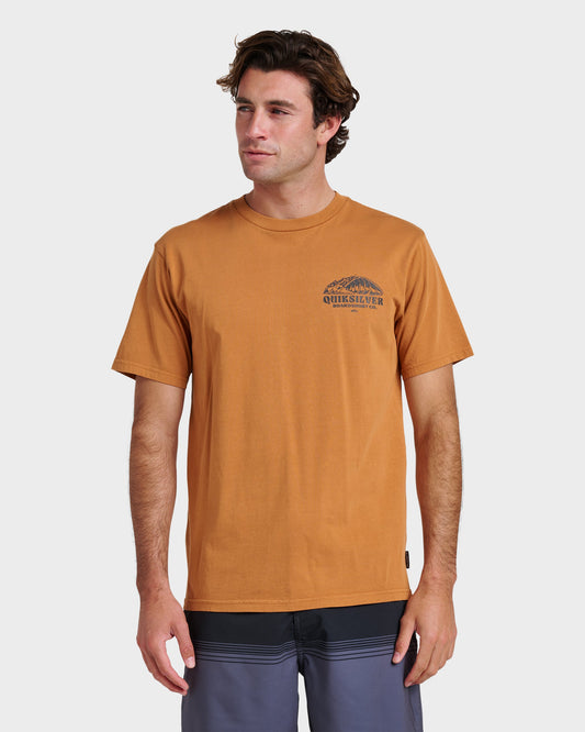 Going Leftpigment Dye T-Shirt - Almond - Quick Silver