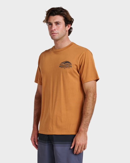 Going Leftpigment Dye T-Shirt - Almond - Quick Silver