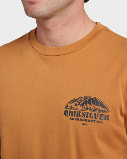 Going Leftpigment Dye T-Shirt - Almond - Quick Silver