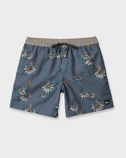 Everyday Coastal Flora 17" Swim Trunks - China Blue - Quick Silver