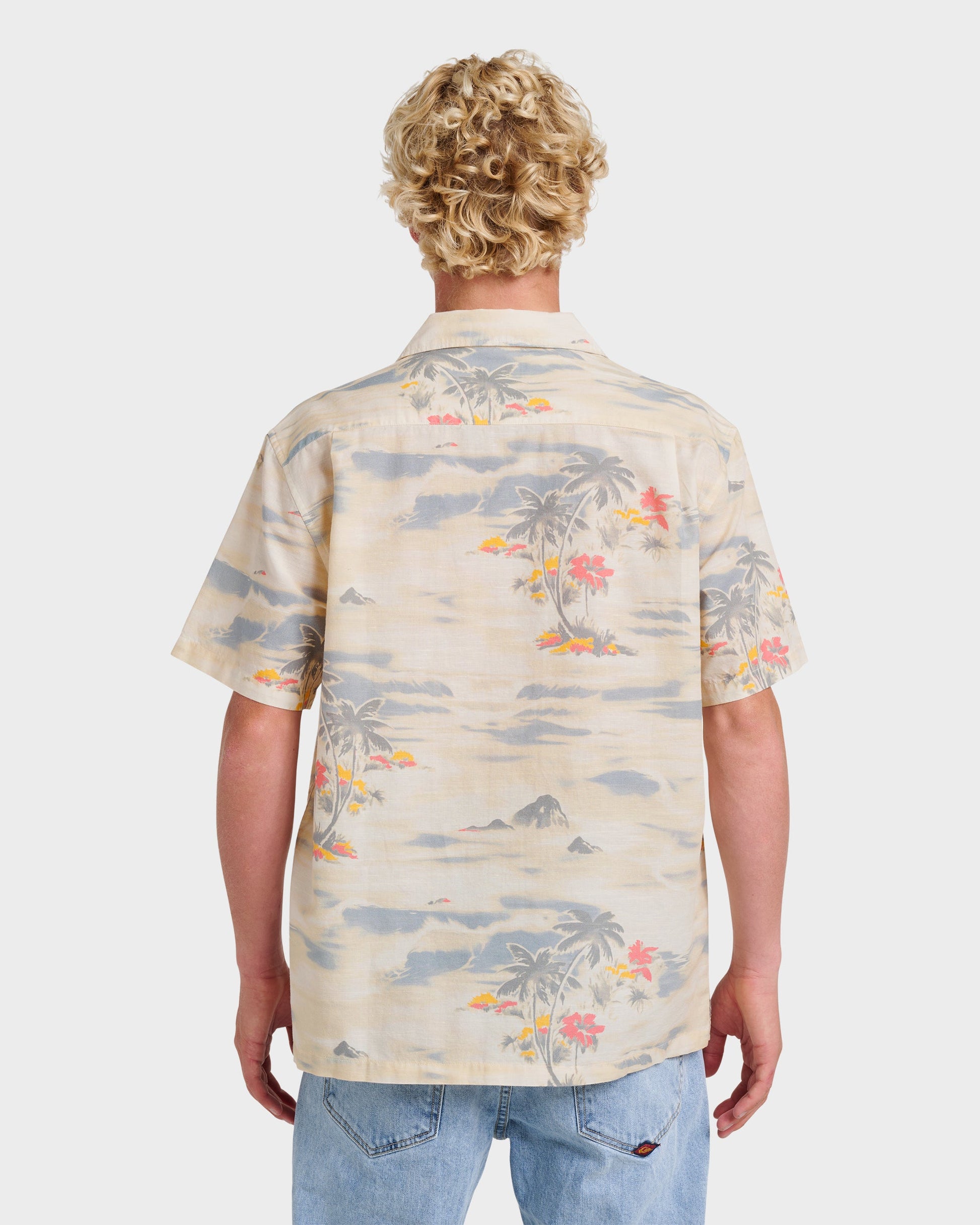 Tropical Surf Casual Short Sleeve Shirt - Birch - Quick Silver