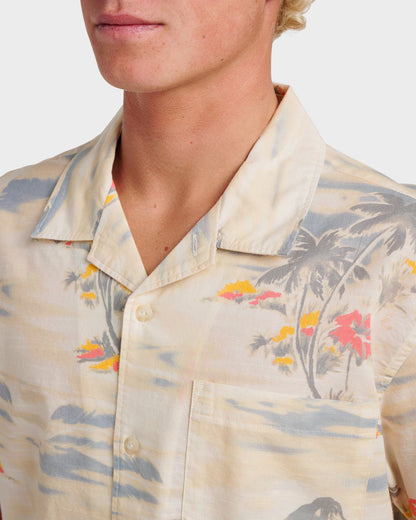 Tropical Surf Casual Short Sleeve Shirt - Birch - Quick Silver